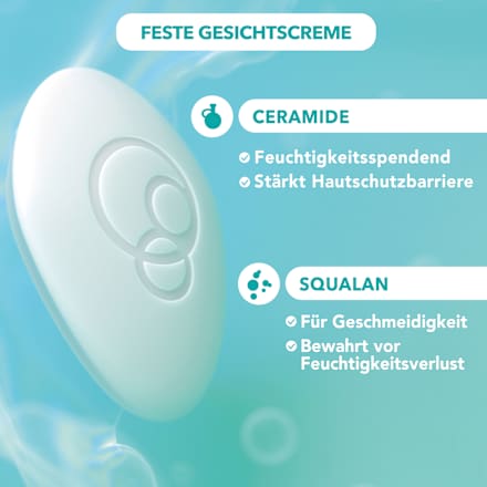Feste Tagescreme mit Ceramiden Foamie