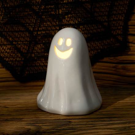 LED Keramikgeist, lachend Dekorieren & Einrichten