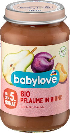 Piure de prună și pară ECO 5+ babylove
