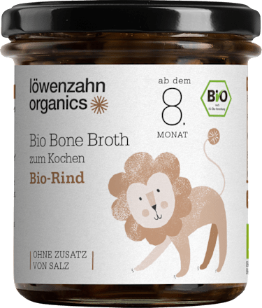 Knochenbrühe aus Rind ab dem 8. Monat  Löwenzahn Organics