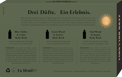 Geschenkset Body Wash 3tlg Brooklyn Soap Company