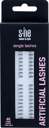 Künstliche Wimpern Artificial Single Lashes s-he colour&style