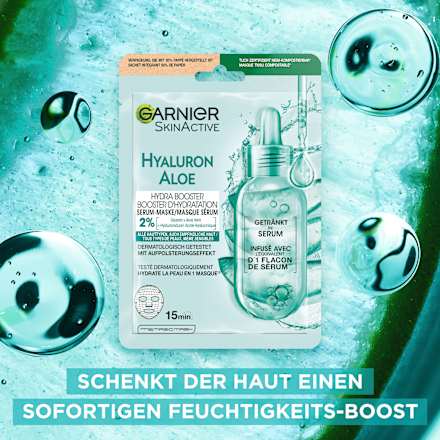Tuchmaske Hydro Bomb Hyaluronsäure + Aloe Vera Garnier Skin Active