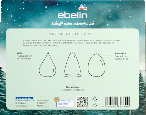 Set spugnette make-up Winter Wonderland ebelin