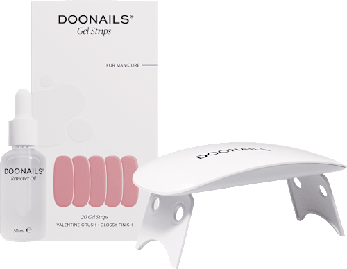 UV Maniküre Starterset, Gel Strips Valentine Crush Doonails