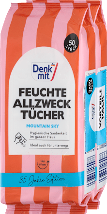 Allzwecktücher feucht (2 x 50 St) Denkmit