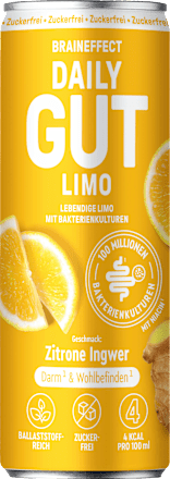 Daily Gut Limo Ingwer Zitrone Geschmack BRAINEFFECT