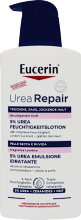 Eucerin Urea Repair 5% Urea Feuchtigkeitslotion mit beruhigendem Duft Eucerin