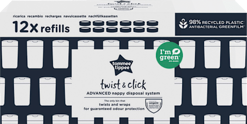 Nachfüllkassetten für Windeleimer Twist & Click und Sangenic Tec  Tommee Tippee
