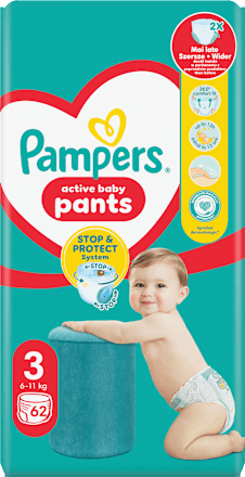 Plienkové nohavičky veľkosť 3 (6 - 11 kg) Pampers active baby