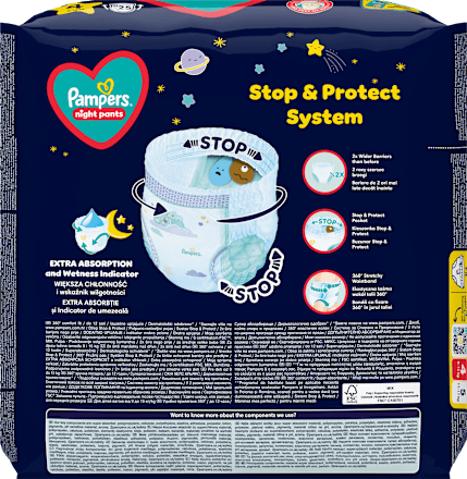 Plienkové nohavičky nočné veľ. 4 (9 - 15 kg) Pampers