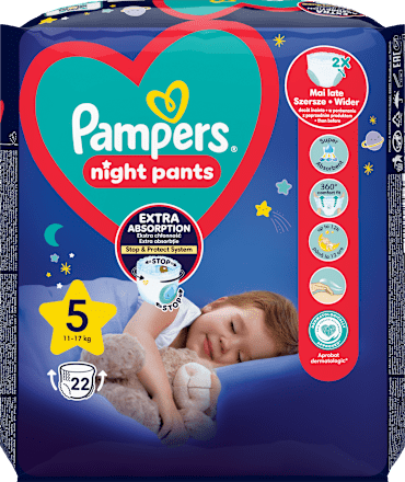 Plienkové nohavičky nočné veľ. 5 (12 - 17 kg) Pampers