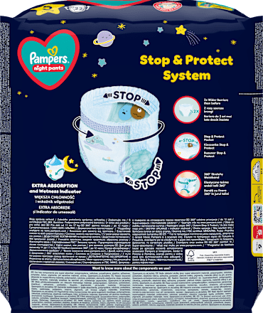 Plienkové nohavičky nočné veľ. 5 (12 - 17 kg) Pampers night pants