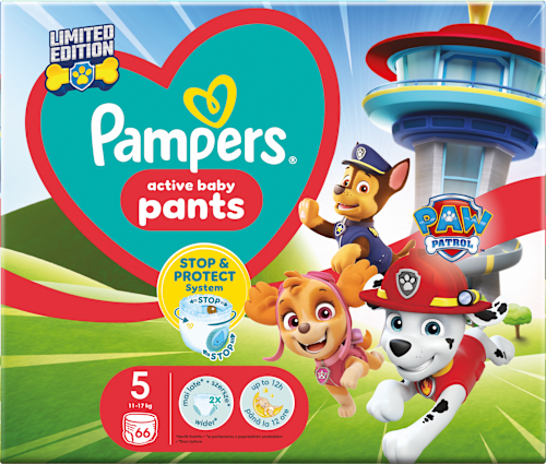 Plienkové nohavičky Paw Patrol - veľ. 5 (12 - 17 kg) Pampers