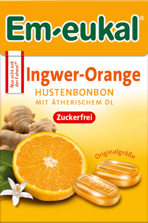 Bonbon Minis, Ingwer-Orange, zuckerfrei Em-eukal