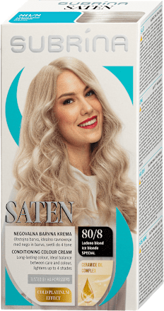 Saten barva za lase 80/8 Ledeno Blond Special SUBRiNA