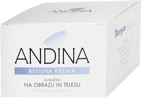 Belilna krema za dlačice na obrazu in telesu   Andina