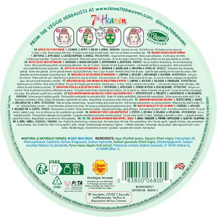 Chupa Chups mască de față pentru copii cu măr și vitamina C 7th Heaven