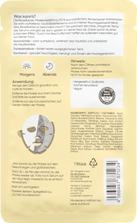 Tuchmaske Gesichtsmaske Brightening Biozellulose hautsache