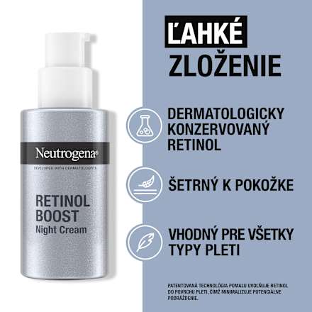 Nočný pleťový krém proti vráskam Retinol Boost Neutrogena