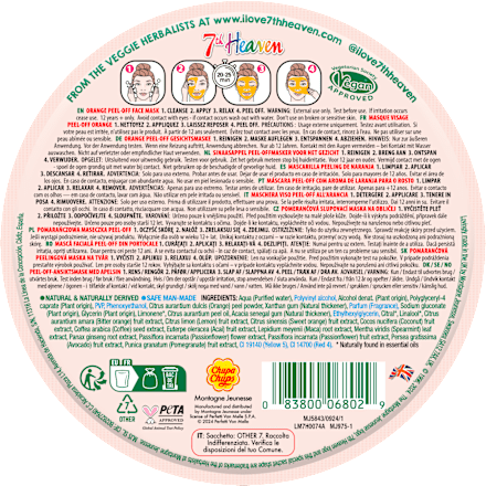 Chupa Chups mască de față pentru copii cu portocale 7th Heaven