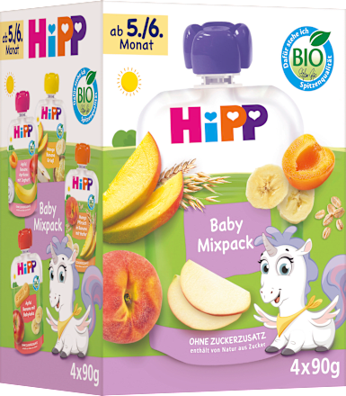 Quetschies Mixpack, ab dem 5. Monat (4x90 g) HiPP