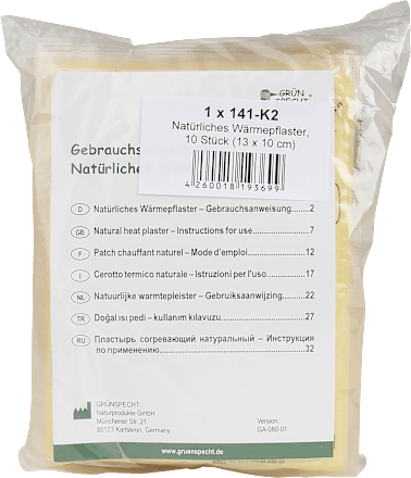 Natürliches Wärmepflaster (10 x 13 cm) Grünspecht
