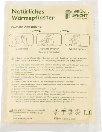 Natürliches Wärmepflaster (10 x 13 cm) Grünspecht