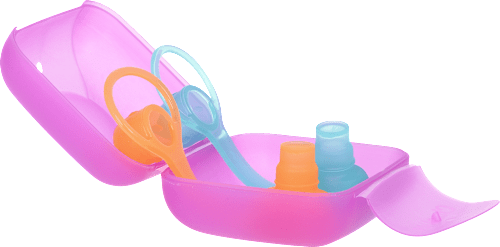 pítko na kapsičky modrá + oranžová ChooMee