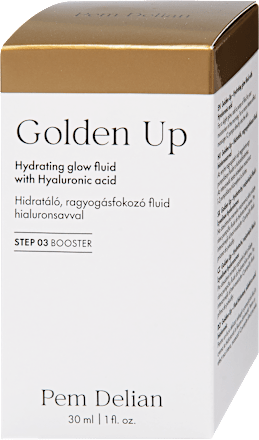 Golden Up Hidratáló, ragyogásfokozó fluid hialuronsavval Pem Delian