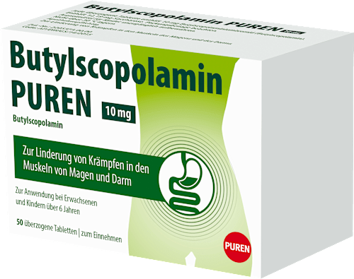 Butylscopolamin PUREN 10 mg überzogene Tabletten PUREN