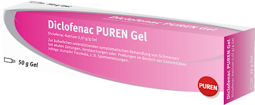 Diclofenac PUREN Gel Diclofenac-Natrium 0,01 g/g Gel PUREN