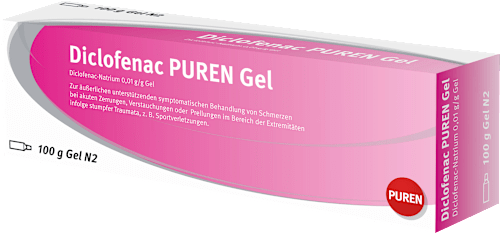 Diclofenac PUREN Gel Diclofenac-Natrium 0,01 g/g Gel PUREN