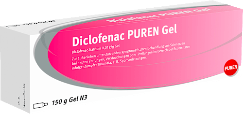 Diclofenac PUREN Gel Diclofenac-Natrium 0,01 g/g Gel PUREN