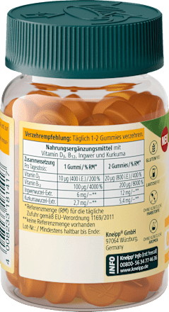 Vitamin D3 plus B12 Gummies Kneipp