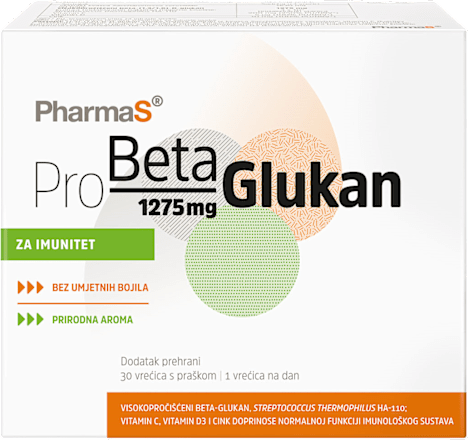 Pro Beta Glukan - dodatak prehrani sa sladilom, vrećice s praškom za pripremu napitka PharmaS