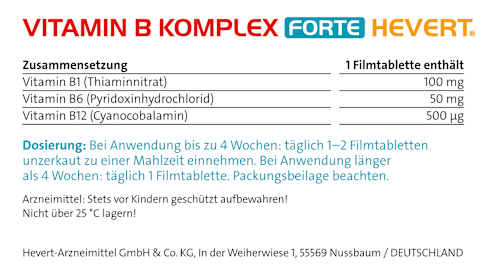 Vitamin B Komplex forte Hevert Filmtabletten HEVERT