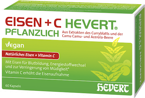 Eisen + C Hevert pflanzlich Kapseln 60 St HEVERT