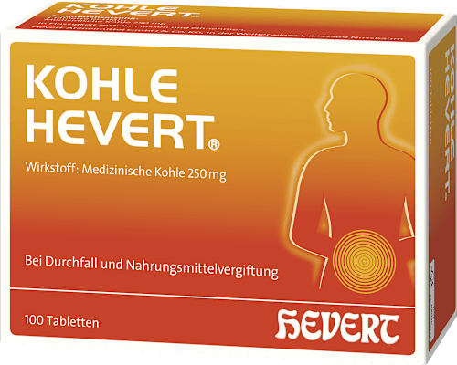 Kohle Hevert 250 mg Tabletten HEVERT