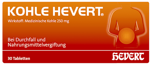 Kohle Hevert 250 mg Tabletten HEVERT
