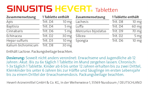 Sinusitis Hevert Tabletten HEVERT