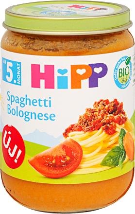 Bio bolognai spagetti, 5 hónapos kortól HiPP