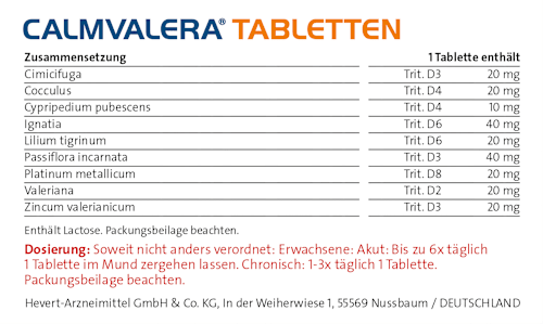 Calmvalera Tabletten CALMVALERA