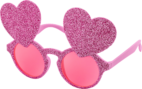 Sonnenbrille pinkfarbene Glitzerherzen SUNDANCE