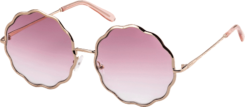 Sonnenbrille Hippie goldenes Gestell, rosa Gläser SUNDANCE