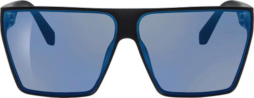 Sonnenbrille schwarzes, eckiges Gestell mit blauen Gläsern SUNDANCE