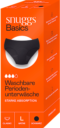 Basics Periodenunterwäsche schwarz, Gr. L snuggs