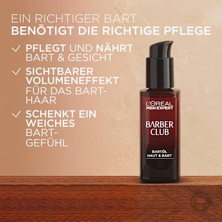 Bartöl Barber Club Bartpflege mit Zedernholzöl L'ORÉAL PARiS MEN EXPERT