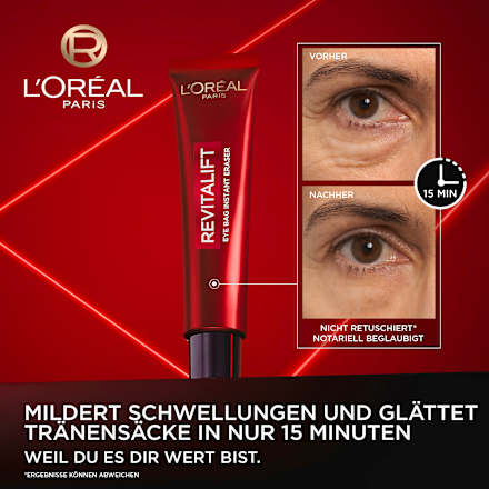 Augencreme Anti-Tränensack Laser Sofort Augenlifting L'ORÉAL PARiS