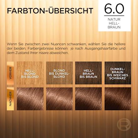 Haarfarbe 6 Natur Hellbraun L'ORÉAL PARiS PRÉFÉRENCE